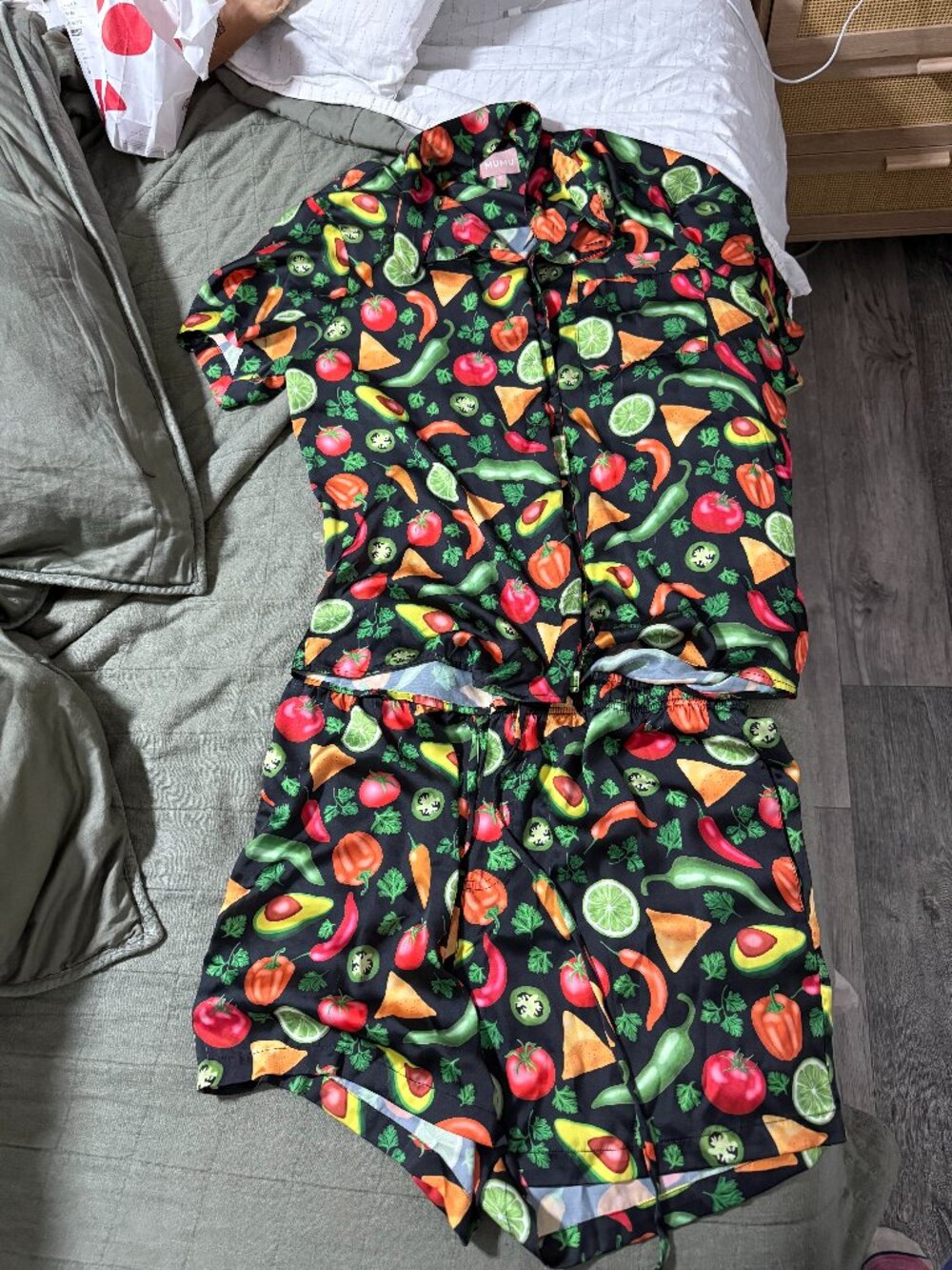Guacamole Silky Pajama Set